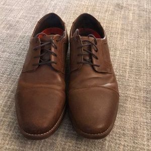 Rockport Blucher Cap-Toe Oxfords - Dress Shoes - Brown Leather - Size 10